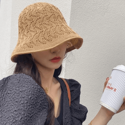 Reversible  Linen Foldable Bucket Hat.
