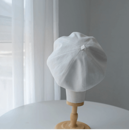 Oversized Spring Summer Unisex Linen Beret.