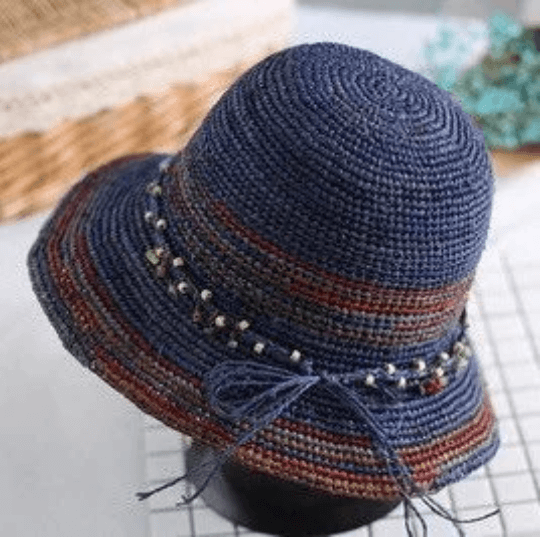 Foldable Raffia Straw Hat for Women.