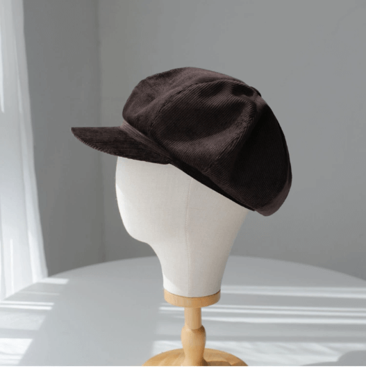 Custom Unisex Corduroy Newsboy Cap.