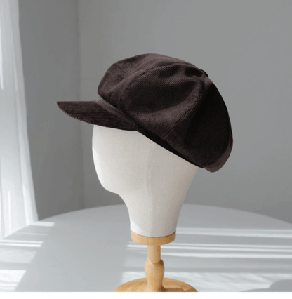 Custom Unisex Corduroy Newsboy Cap.