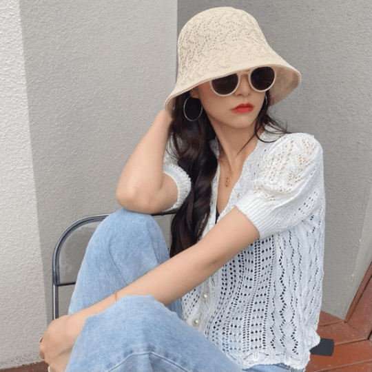 Reversible  Linen Foldable Bucket Hat.