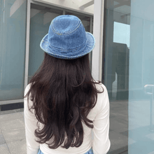 Load image into Gallery viewer, Denim Panama Hat.