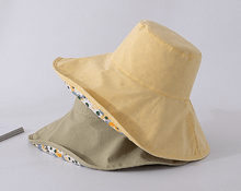 Load image into Gallery viewer, Reversible Wide Brim Bucket Hat.