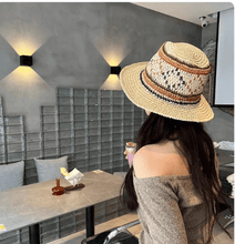 Load image into Gallery viewer, Fedora Panama Straw Hat for Women Men.