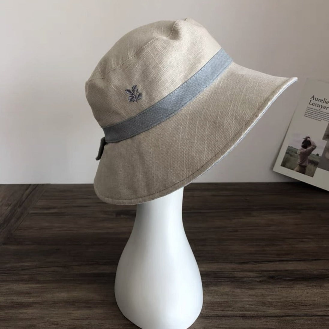 Reversible Pony Tail Sun Hat with Flower Print.
