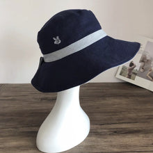 Load image into Gallery viewer, Reversible Pony Tail Sun Hat with Flower Print.
