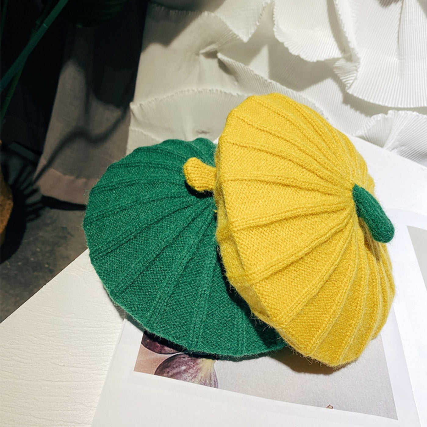 Kids Pumpkin Beret Hat.