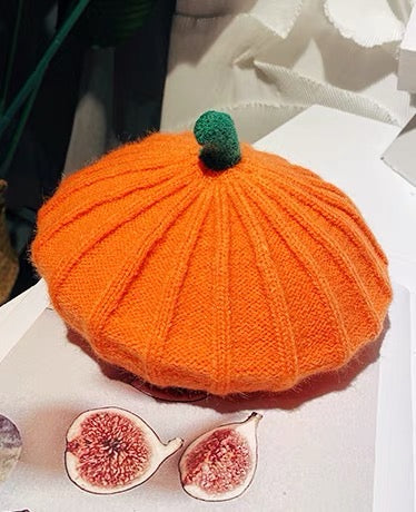 Kids Pumpkin Beret Hat.