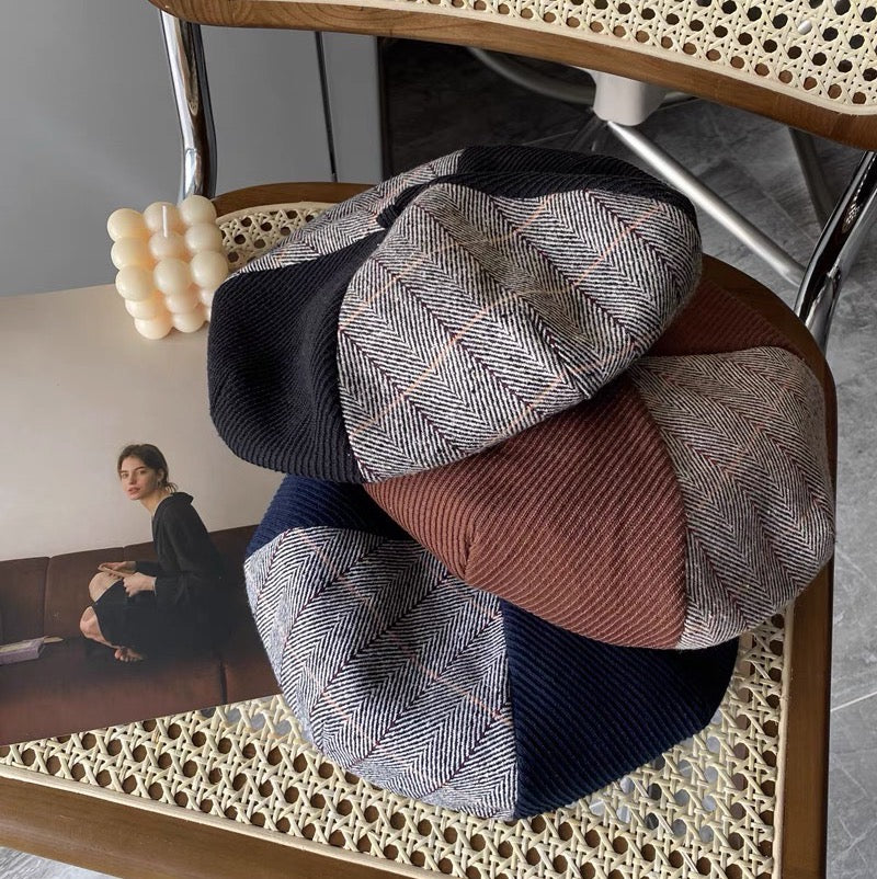 Stitching Pattern Beret for Women.