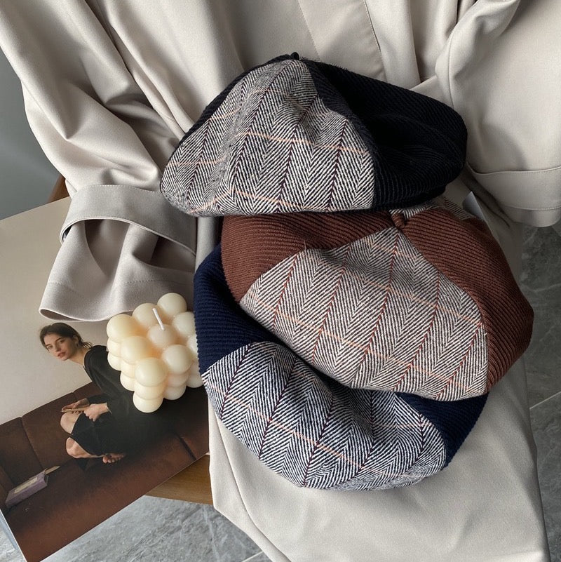 Stitching Pattern Beret for Women.