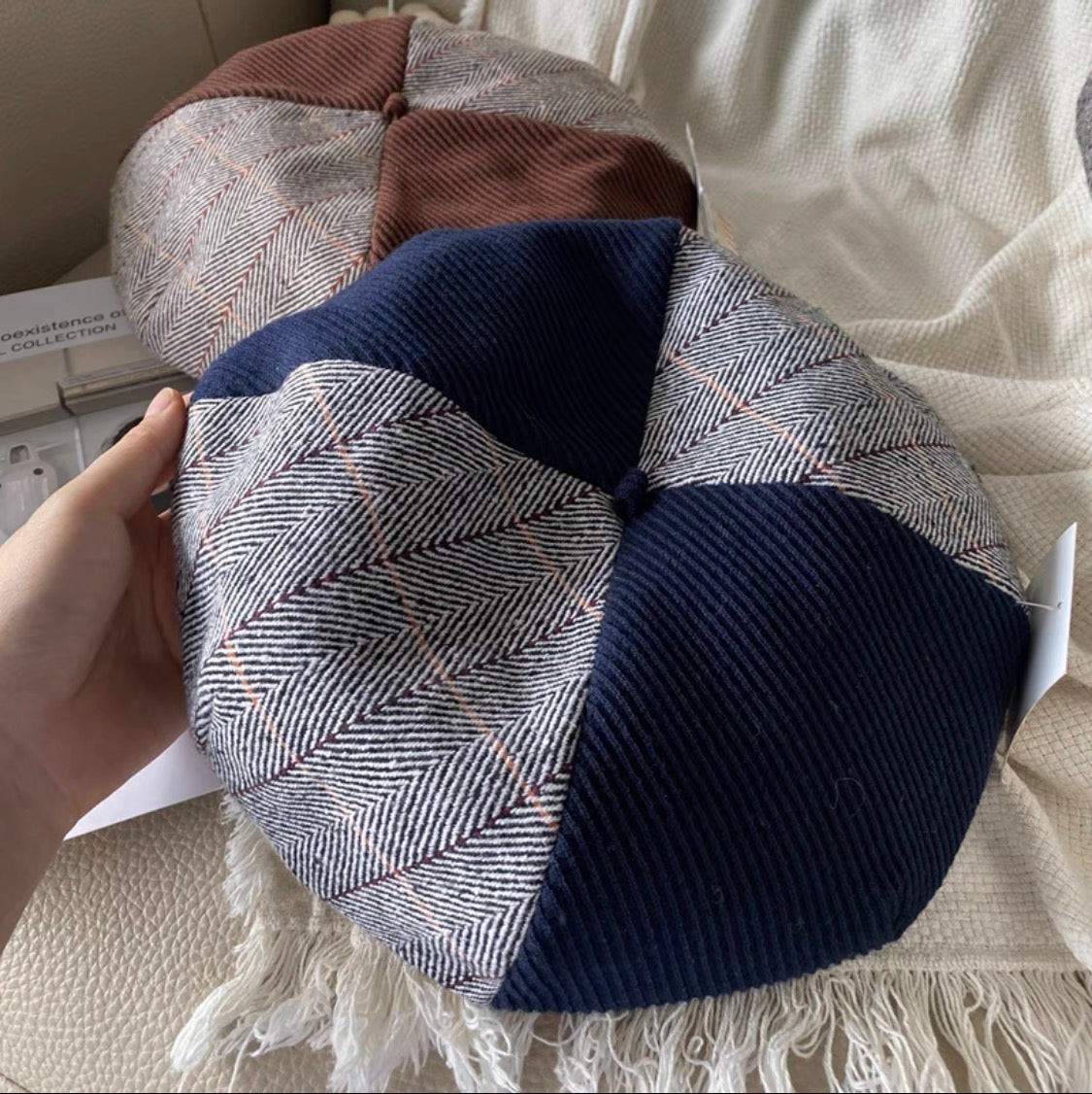 Stitching Pattern Beret for Women.