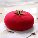 Women Kid Tomato Berets Hat.