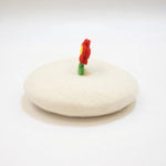 Handmade Flower Wool Beret.