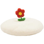 Handmade Flower Wool Beret.