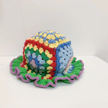 Load image into Gallery viewer, Cute Knitted Artsy Cherry Flower Hat.