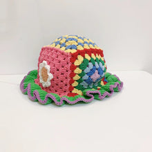 Load image into Gallery viewer, Cute Knitted Artsy Cherry Flower Hat.
