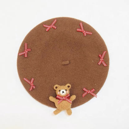 Women Kid Baby Bear Berets Hat.