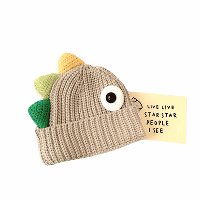 Knitted  Cute Dinosaur Hat for Kids.