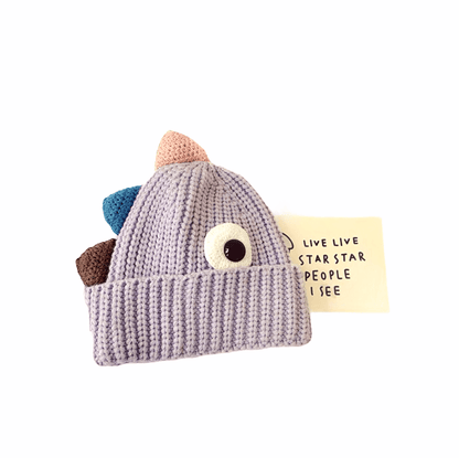 Knitted  Cute Dinosaur Hat for Kids.
