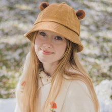 Load image into Gallery viewer, Bear Bucket Hat for Women and Kids.