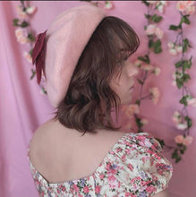 Load image into Gallery viewer, Beret Hat with Removable Bow for Women and Girls.