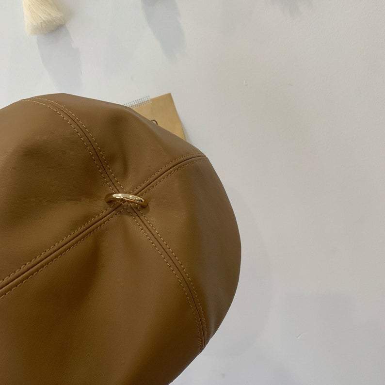 Genuine Leather Beret  for Women and Girls.