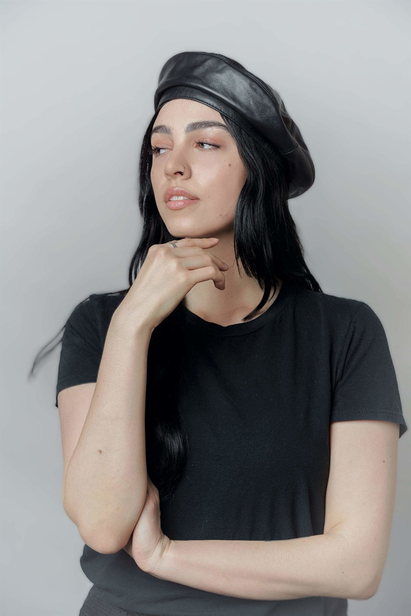 Genuine Leather Beret  for Women and Girls.