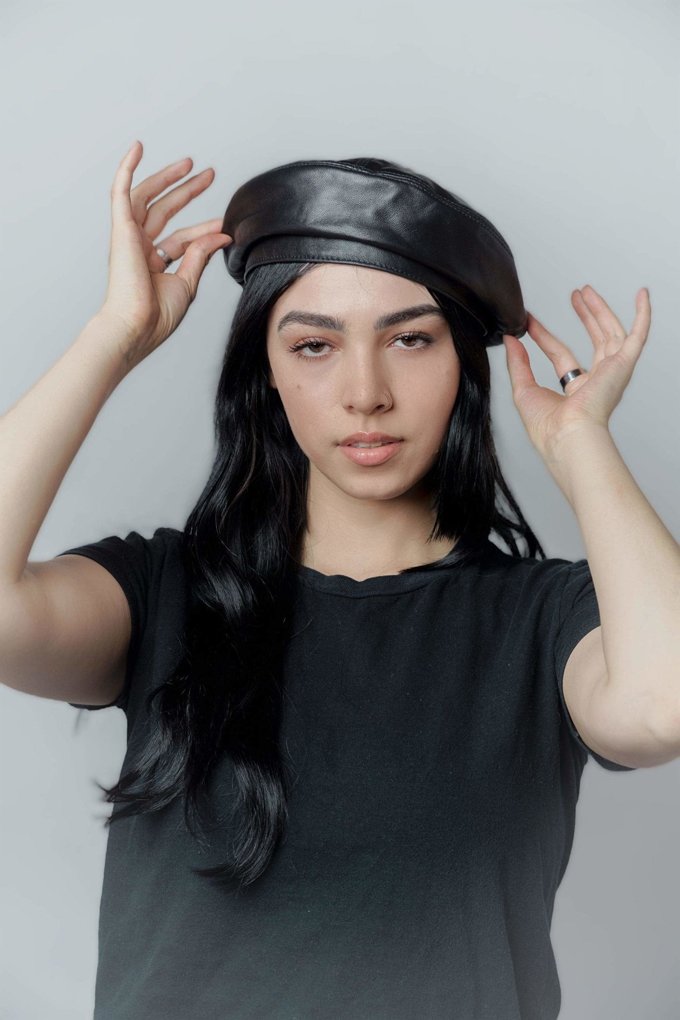Genuine Leather Beret  for Women and Girls.