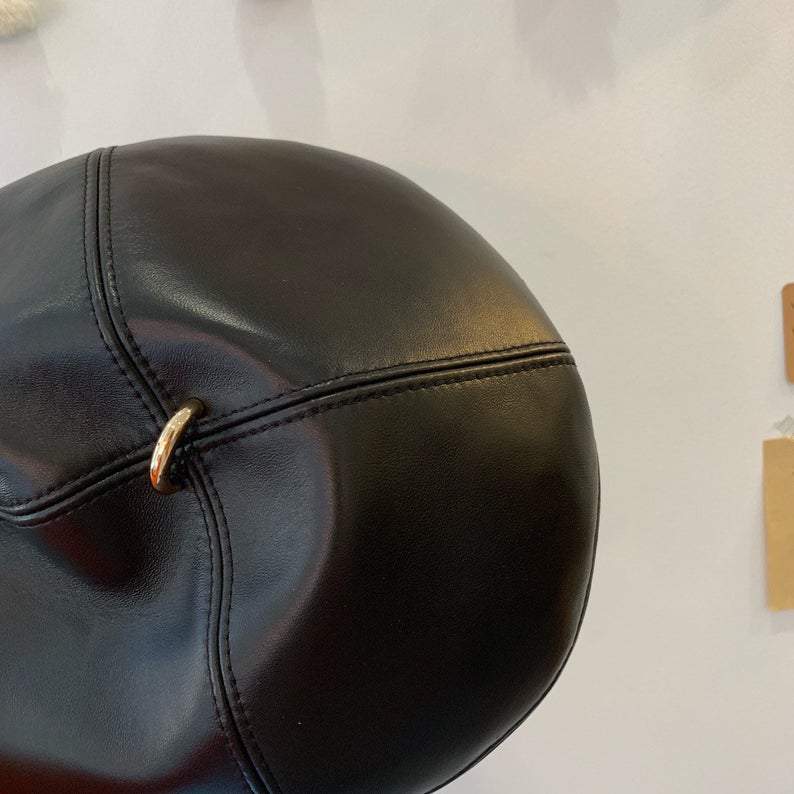 Genuine Leather Beret  for Women and Girls.