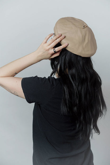 Genuine Leather Beret  for Women and Girls.
