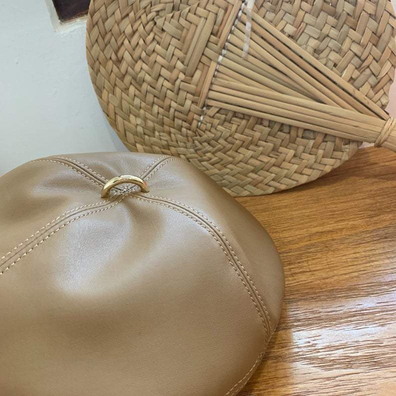 Genuine Leather Beret  for Women and Girls.