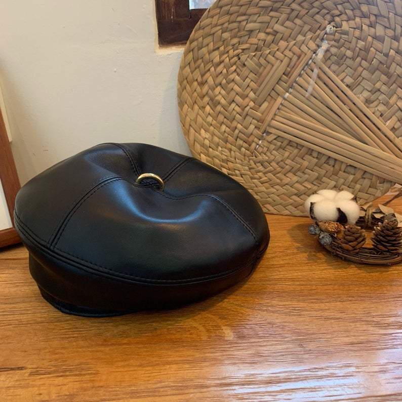 Genuine Leather Beret  for Women and Girls.