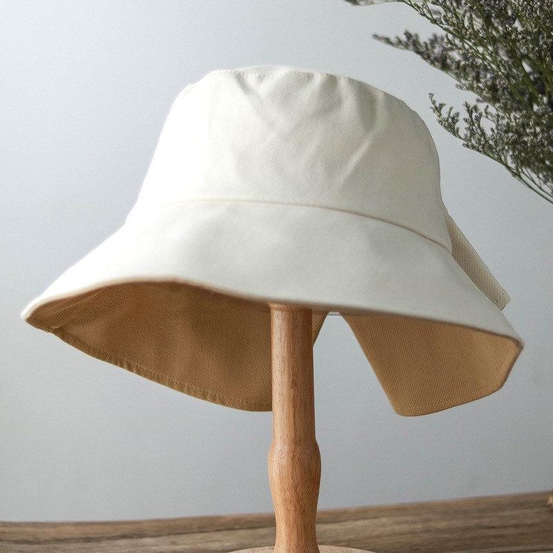 Beach Sun Hat with Bow for Women – Beige