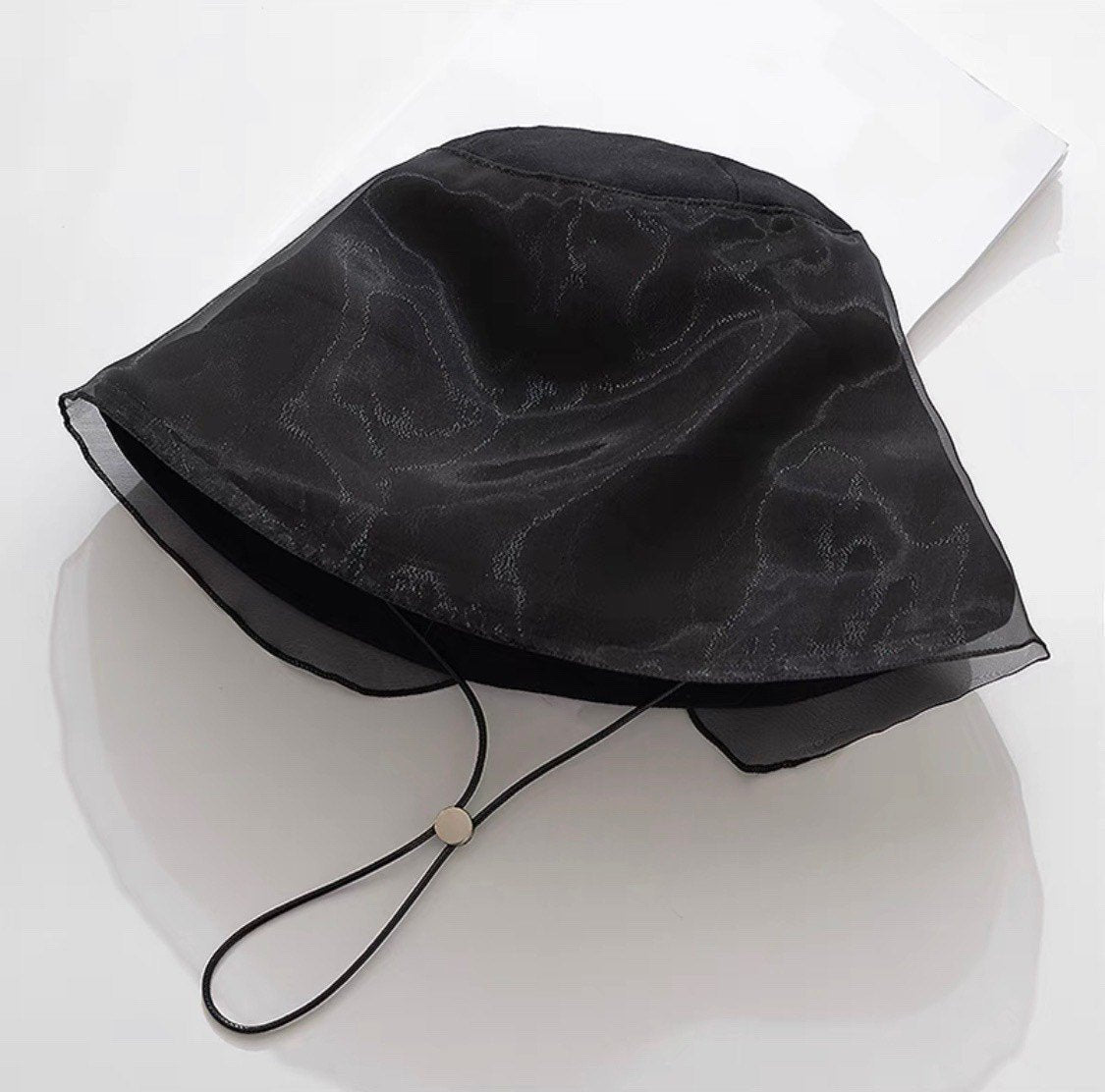 Bucket Sun Hat with Organza for Women and Girls.