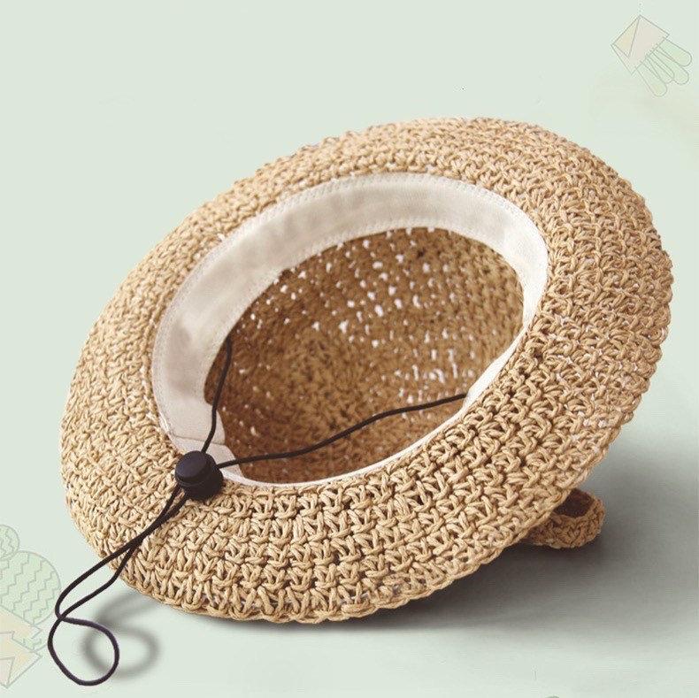 Cat/ Bear Straw Hat for Women Girl Kid Toddler.