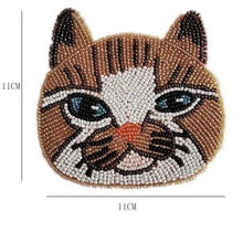 Load image into Gallery viewer, Handmade Cat Coaster with Beads.