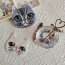 Load image into Gallery viewer, Handmade Cat Coaster with Beads.