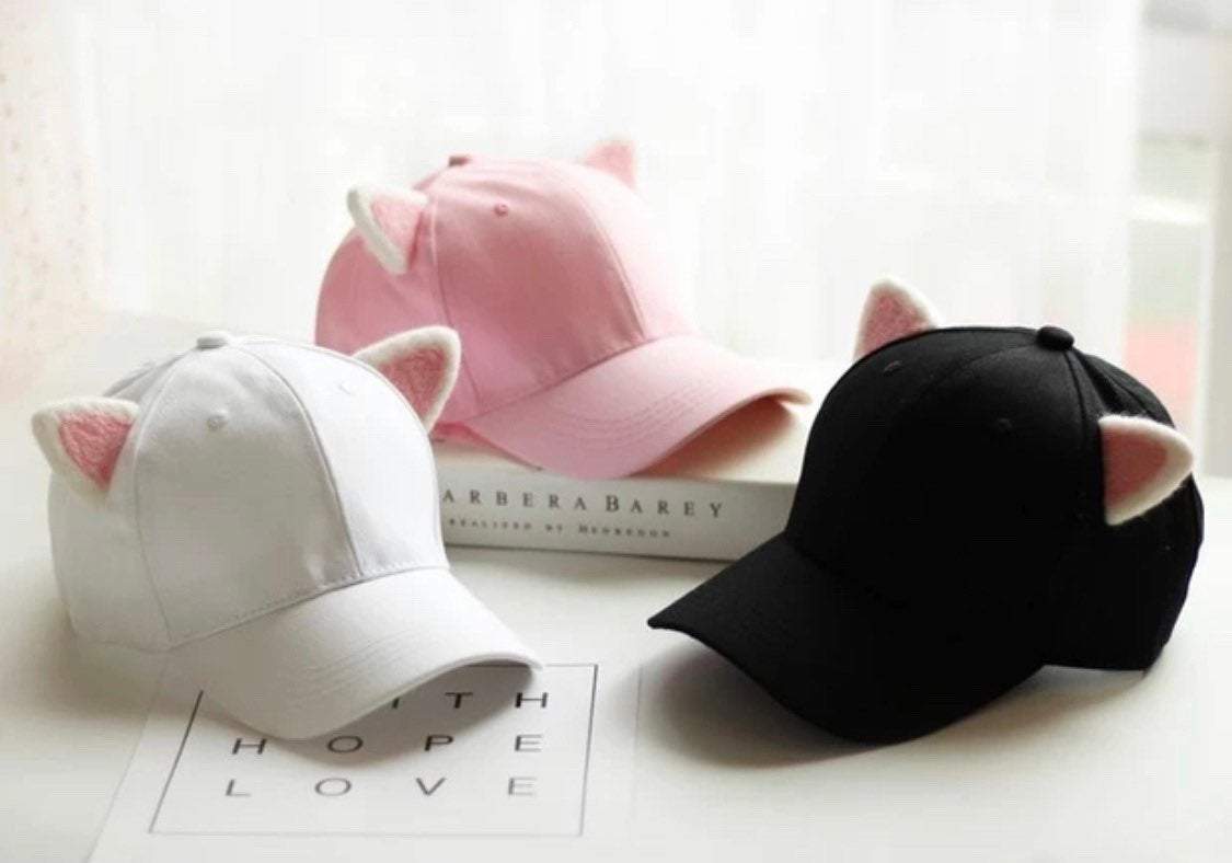 Cat Ear Baseball Cap for Kids and Women.