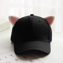 Load image into Gallery viewer, Cat Ear Baseball Cap for Kids and Women.
