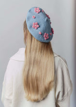 Load image into Gallery viewer, Cherry Blossom Beret Hat for Women and Kids.