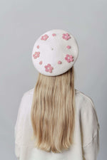Cherry Blossom Beret Hat for Women and Kids.