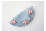 Cherry Blossom Beret Hat for Women and Kids.