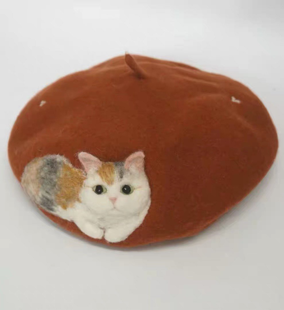 Customized Cat Beret for Women and Girls.