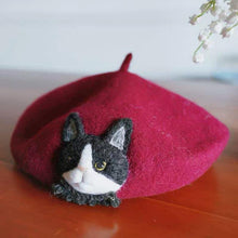 Load image into Gallery viewer, Customized Cat Beret for Women and Girls.