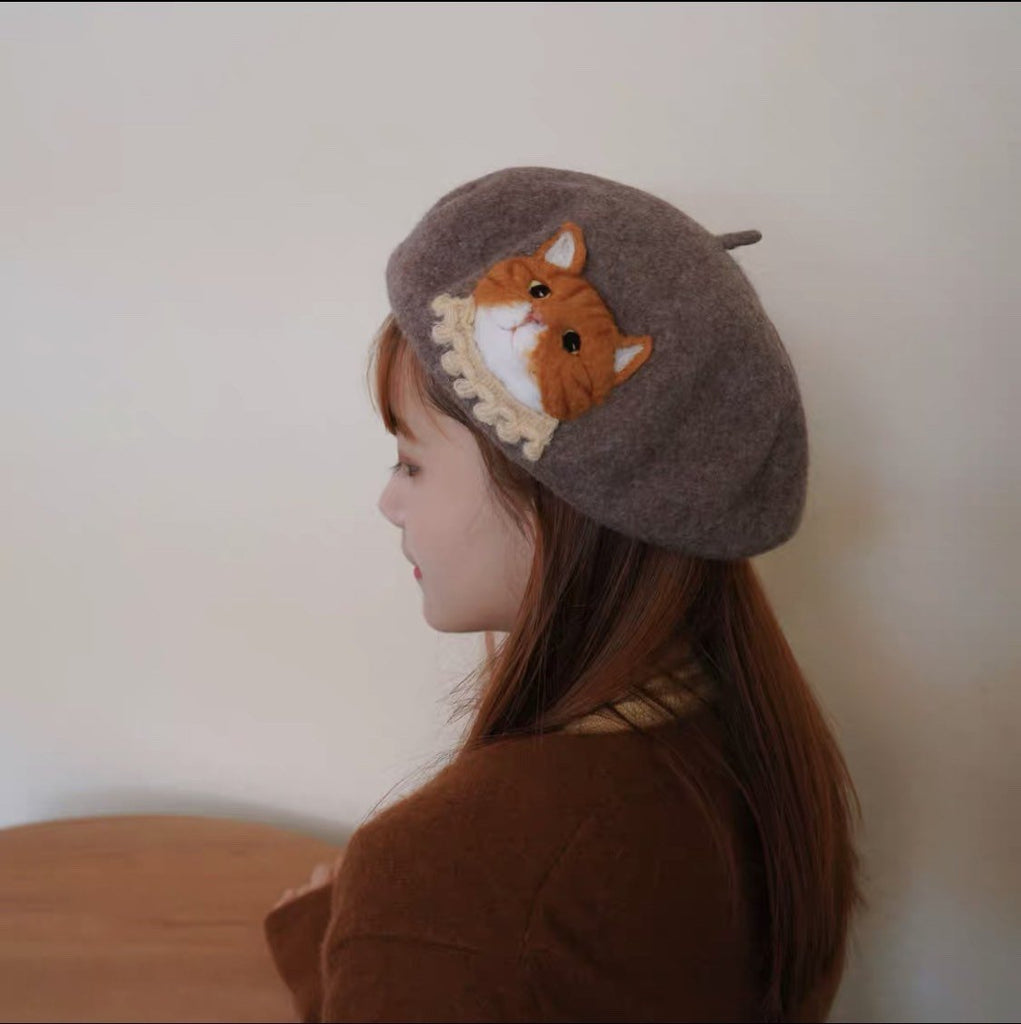 Customized Cat Beret for Women and Girls.