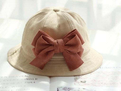 Bucket Hat with Bow for Baby Toddler Kids and Women.