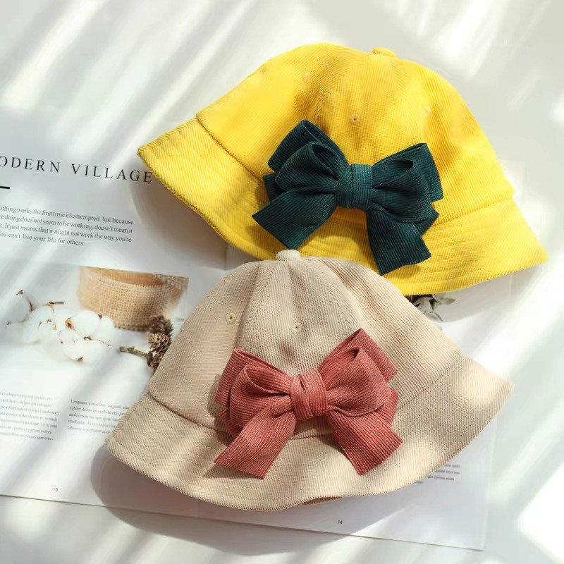 Bucket Hat with Bow for Baby Toddler Kids and Women.