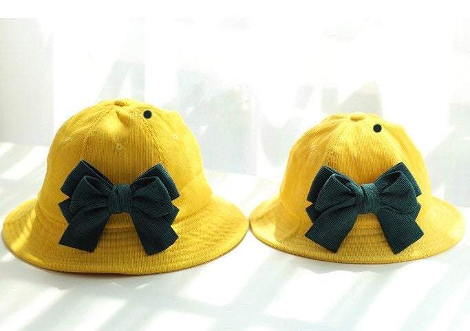 Bucket Hat with Bow for Baby Toddler Kids and Women.