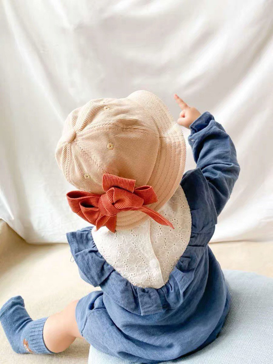Bucket Hat with Bow for Baby Toddler Kids and Women.